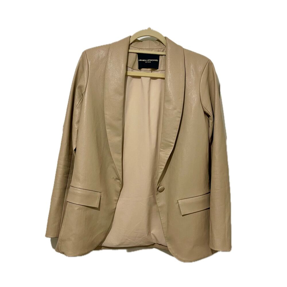 Amanda Uprichard Tan Jane Blazer Size Small - Picture 11 of 16